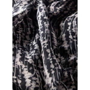 Mint Velvet Black Graphic Print Lightweight Scarf